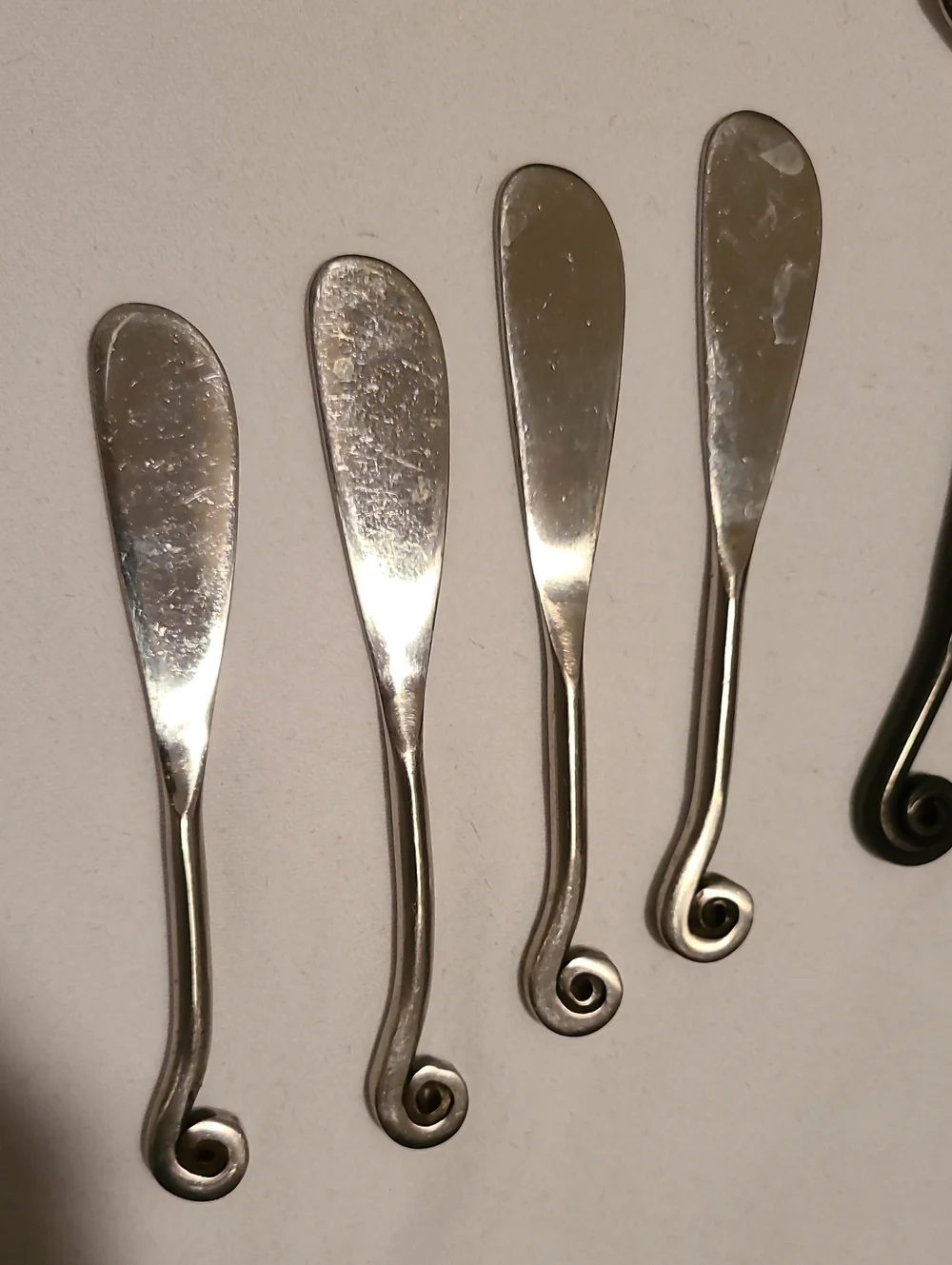 Swirl Butter Cheese Knives Swirl Handle Knife - Picture 5 of 8